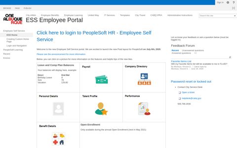 ESS Employee Portal - Job Aids