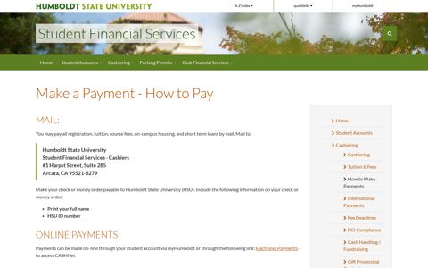 Make a Payment - How to Pay | Student Financial Services