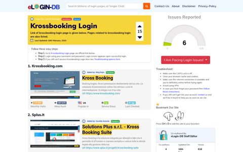 Krossbooking Login - A database full of login pages from all ...