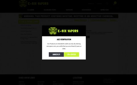 Log-In | Buy Vaping Smokeless Cigarettes ... - E-Six Vapors