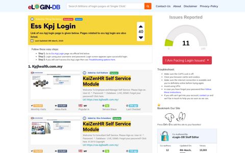 Ess Kpj Login - A database full of login pages from all over the ...