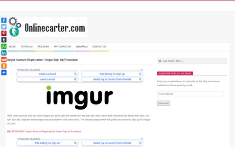 Imgur Account Registration | Imgur Sign Up Procedure