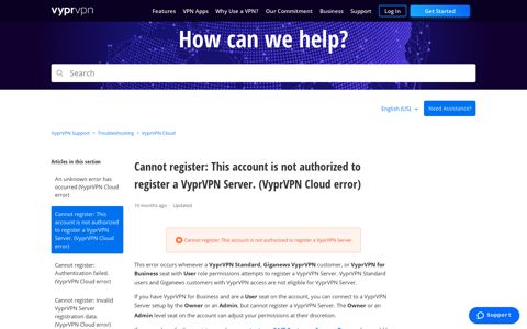 Cannot register: This account is not authorized to register a ...