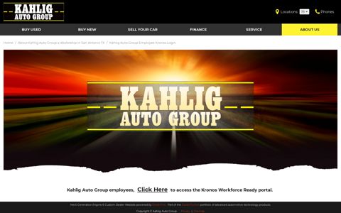 Kahlig Auto Group Employee Kronos Login