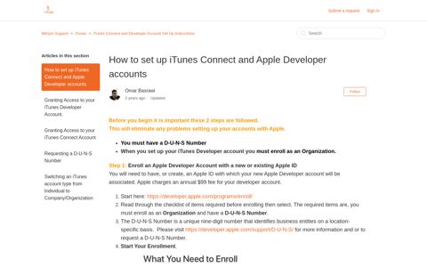 How to set up iTunes Connect and Apple Developer accounts ...