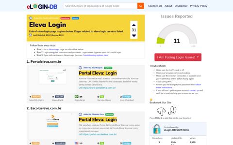 Eleva Login - A database full of login pages from all over the ...