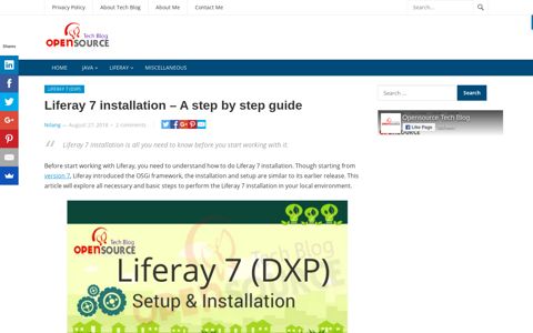 Liferay 7 installation - A step by step guide - Tech blog