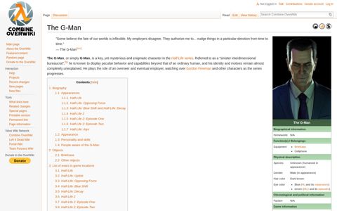The G-Man - Combine OverWiki, the original Half-Life wiki and ...