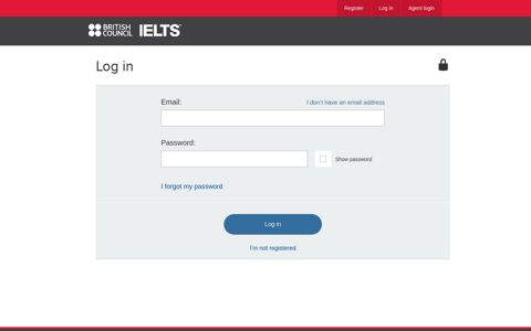 Log in - IELTS Registration