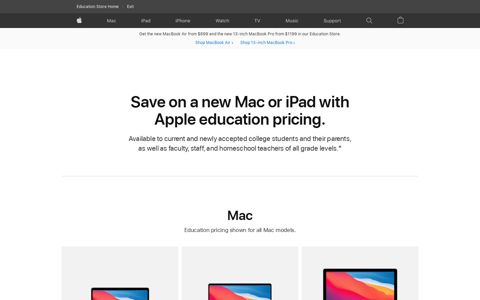 Education Pricing and Student Discounts - Education - Apple