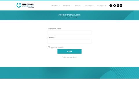 Partner Portal Login - Lifeguard app