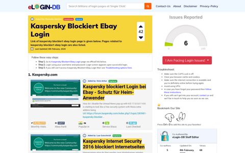Kaspersky Blockiert Ebay Login - штыефпкфь login 0 Views