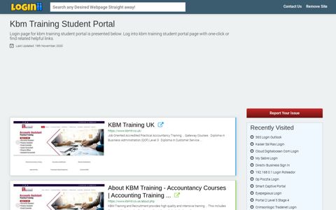 Kbm Training Student Portal - Loginii.com