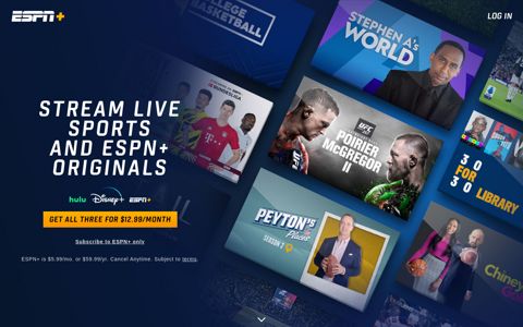 Live Sports Streaming, Original Shows & Award ... - ESPN.com