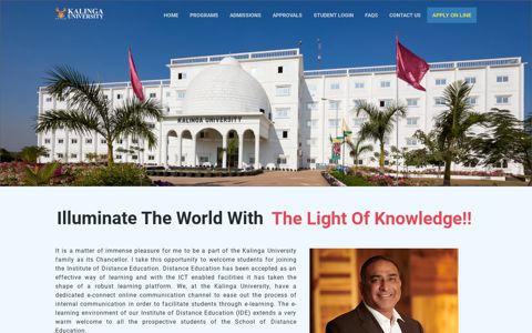 Chancellor Message - IDE Kalinga University