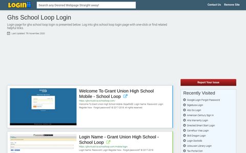 Ghs School Loop Login - Loginii.com