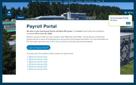 Payroll Portal | VIU Employees | Vancouver Island University ...