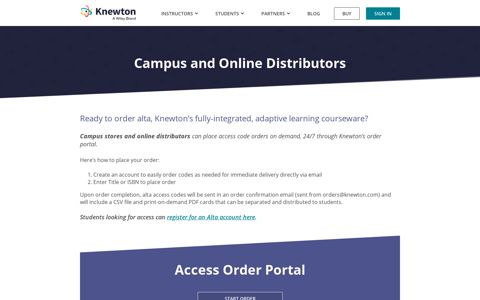 Campus and Online Distributors - Knewton