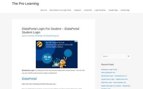iDataPortal Login For Student – iDataPortal Student Login – The Pro ...