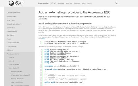 Add an external login provider to the Accelerator B2C