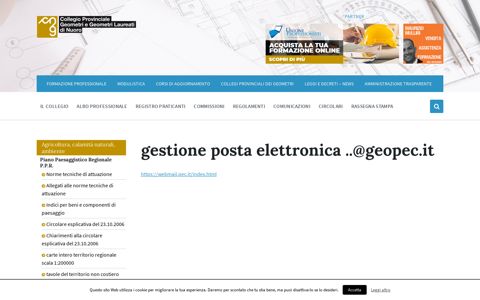 gestione posta elettronica ..@geopec.it - Collegio Provinciale ...