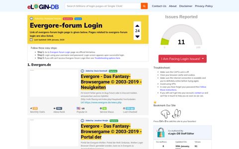 Evergore-forum Login