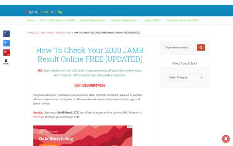 2020 JAMB Result: Check UTME Result With Registration ...