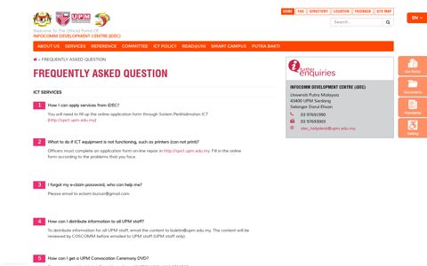 FREQUENTLY ASKED QUESTION | INFOCOMM ... - iDEC UPM