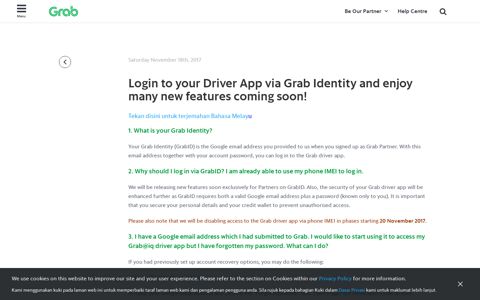 Login to your Driver App via Grab Identity and enjoy many ...
