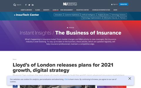 Lloyd's of London releases plans for 2021 growth, digital ...