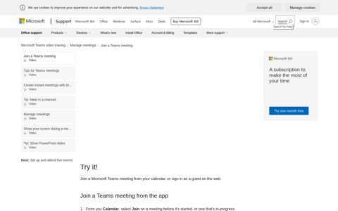Join a Teams meeting - Office Support - Microsoft Support