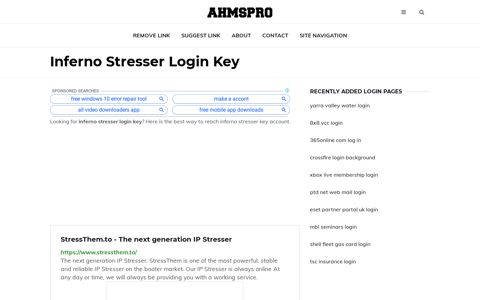 Inferno Stresser Login Key - AhmsPro.com