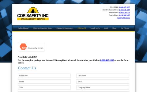 ISNetWorld Account Service - SafetyINC