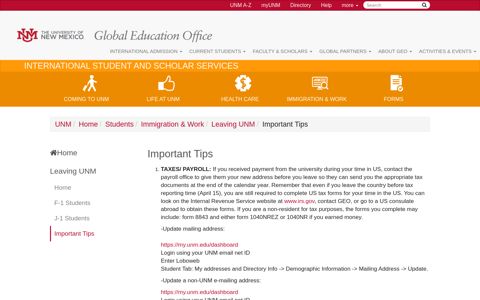 Important Tips :: GLOBAL EDUCATION OFFICE | The ...