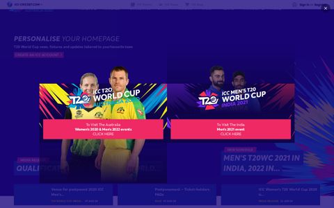 Live Cricket Scores & News - ICC T20 World Cup 2020