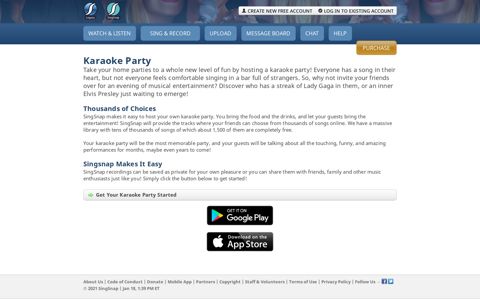 Free Online Karaoke Party | SingSnap Karaoke