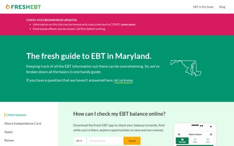 The Fresh Guide to EBT in Maryland | Fresh EBT
