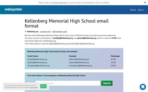 Kellenberg Memorial High School email format and email ...