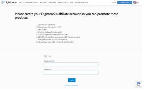 Sign up for Digistore24