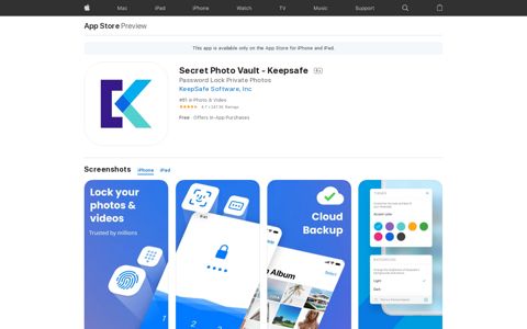 ‎Secret Photo Vault - Keepsafe on the App Store