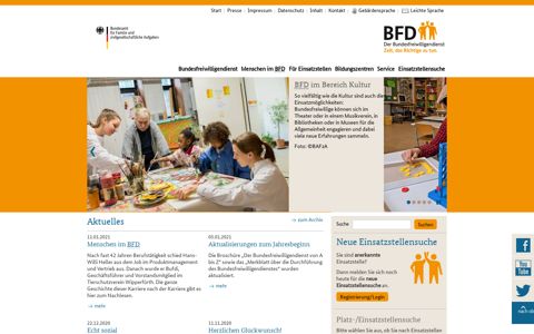 Bundesfreiwilligendienst.de: Startseite