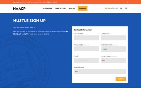 Hustle Sign Up - NAACP