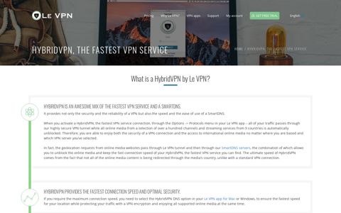 HybridVPN: Smart DNS with the Fastest VPN Service | Le VPN