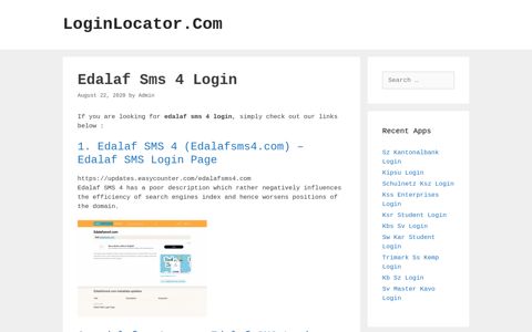 Edalaf Sms 4 Login - LoginLocator.Com