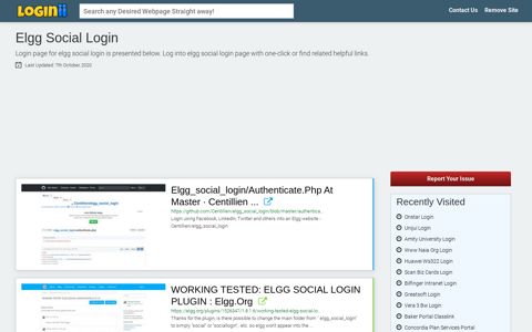 Elgg Social Login - Loginii.com