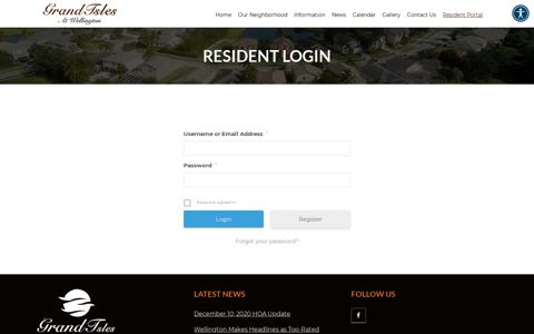Resident Login – Grand Isles Master Homeowners Association