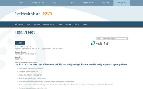 Health Net | OneHealthPort