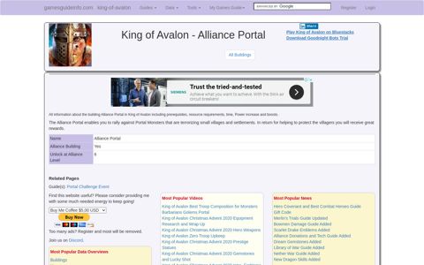 King of Avalon - Alliance Portal