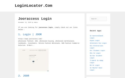 Jooraccess Login - LoginLocator.Com