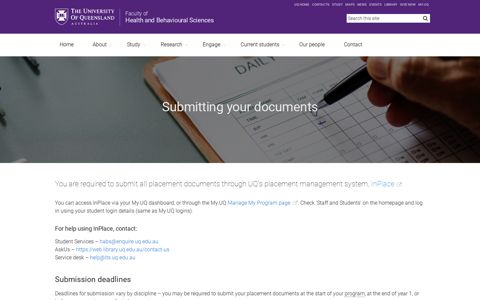 Submitting your documents - Faculty of Health and ...